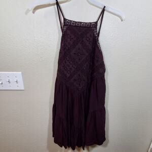 American eagle purple‎ crocheted lace sun dress